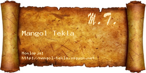 Mangol Tekla névjegykártya